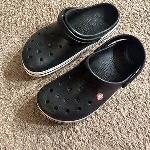 CROCS Black Clogs with Strap